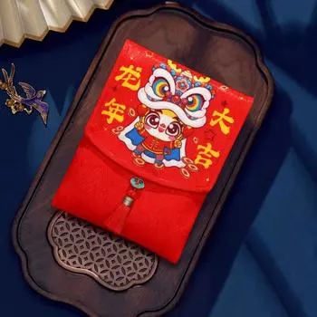 Хунбао 2024 Красный конверт Кошелек для монет Дракон Год талисман денежная упаковка сумка Китайский год дракона B