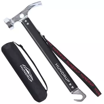 HUNDRUP Peg легкий кемпинг 3 в 1 изготовлен из высокоуглеродистого алюминия с добавлением крепежа сумка для хранения палатки Thoreau Camping Setup Daily Mountain Climbing