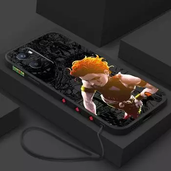 Hunter Hunter Hisoka для OPPO F21 A54S A53S A52 A33 A31 A16S A11S A9 A5 A1K A12 AX7 A5 чехол для телефона с жидкой левой веревкой OPPO A33 2020