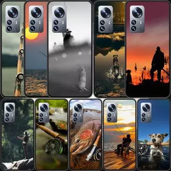 Hunter Man Fishing Dog Phone Case For Xiaomi Mi 13 12 11T 10T 12T Pro 12X 11i 11 Ultra 10 Lite 5G 9 8 6X 5X A1 A2 Cover Capa Coq Xiaomi Mi 9 Lite