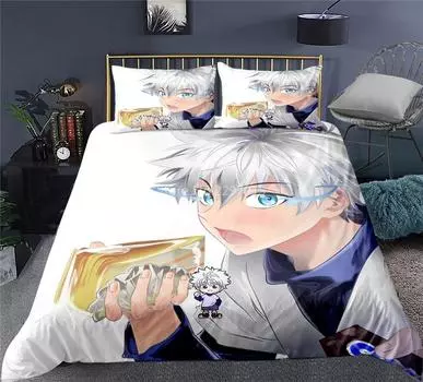 HUNTER X HUNTER Bedding Set 2/3Pcs Duvet Cover Set Pillowcase 3D Printed Quilt Cover Home for Textile Gift Twin Queen King Size 135x200cm