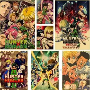 Hunter X Hunter постеры Ретро японский аниме постер крафт-бумага печатает стикер на стену Гостиная Бар Кафе Decractive живопись 30x21cm