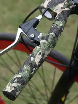 Hunting Cam Self-Adhesive Wrap Bandage Stretchable Hunting Disguise Tape Sports Protector Flashlight Elastic Bandage зелёный