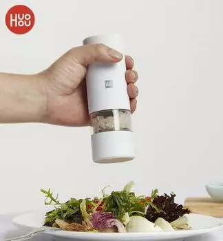 Huohou электрическая шлифовальная машина для соли, перца, трав, специй, приправ, гаджеты, измельчитель зерна для специй, измельчитель для приготовления пищи чёрный