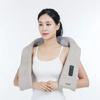 Huplus 3 в 1 беспроводной массажер для шеи и плеч с двойным нажатием Cordzero-3300 (разминание + постукивание + тепловой массажер) Cordzero-3300