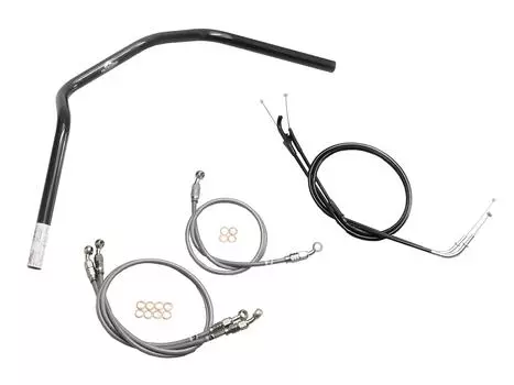 HURRICANE Handle Set Narrow 3 Type Black ZRX1200DAEG Daeg 09~ 16 (ZRT20D) H701-047B чёрный