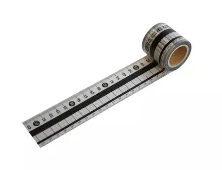 Hut Girls DIY Cafe YOJO TAPE линейка 2 45 мм x 5 м прозрачная/черная YJV-08