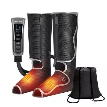 Huvidic HuBDIC Foot Care Air Feet Calf Leg Care Функция подогрева 6 режимов 3 уровня интенсивности 3 типа вибрации 20-минутный таймер Автоматическое выключение чёрный