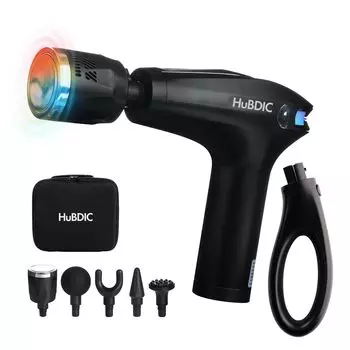 Huvidic HuBDIC Handy Gun Myofascial Release Gun Equipped with Heating and Cooling Function Extended Handle Type Back Possible 3 Level Temperature