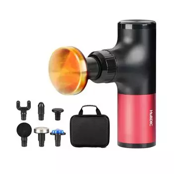 Huvidic HuBDIC Миофасциальный релиз пистолет Мини пистолет Вибрация Мощная вибрация Компактный Легкий 6 типов насадок Мощный двигатель BLDC