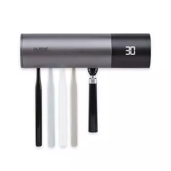 Huvidic HuBDIC зубная щетка дезинфицирующая зубная щетка УФ настенная зубная щетка автоматическое автоматическое отключение питания поставляется с 2 клеящимися поверхностями без сверления совместима с