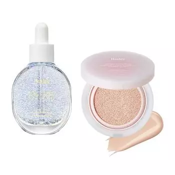 Huxley Priming Essence Radiance Layer + Essence Cover Cushion, Desert Peach, 1 набор
