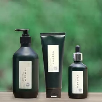 Huyua Seoritae Pyeonbaek Forest Hair Loss Relief Охлаждающий шампунь с высоким содержанием питательных веществ, сыворотка большой емкости, 1 набор
