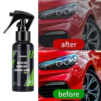 HVIERO-S6 Керамическое покрытие для автомобиля, уход за краской 50 100 300 мл, полировальная паста, нанопродукты, гидрофобное быстрое покрытие, жидкий воск, полировальная краска 50ml