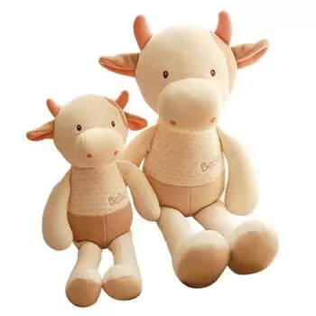 Hwaumbebe Cow Plush Attachment Toy, Ivory + Brown, Korean baby products