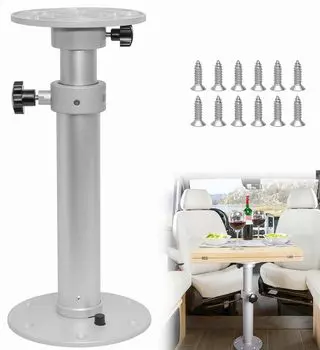 HWHongRV Регулируемая подставка для морского каравана, автодома, стола, подставки, высота основания для морской лодки RV 18~27,5 серебряный
