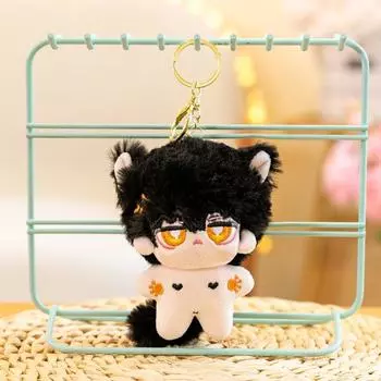 Хвост животного 11 см кукла из хлопка с ушками кукла с ушками животного плюшевый брелок кукла из хлопка кулон сумочка белый