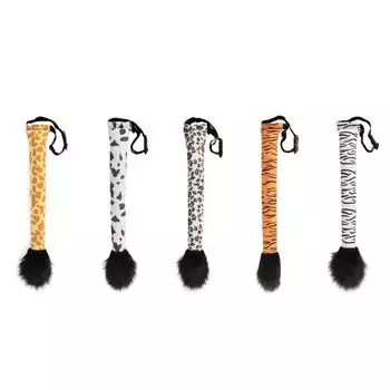 Хвост животного на Хэллоуин, костюм животного для косплея жирафа/коровы/леопарда/зебры, хвост джунглей, товары для вечеринок для женщин, мужчин и детей 3