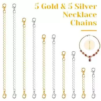 Хвостовая цепочка Прочный, не выцветающий легкий удлинитель цепочки для изготовления ювелирных изделий, ожерелье, удлинитель цепи, удлинитель ожерелья, аксессуары «сделай сам» золотистый