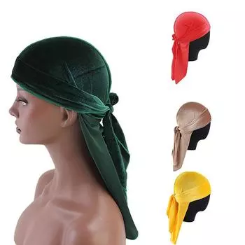 Хвостовая пиратская шляпа Дураг Стример Там-О -Шантер Бархатная длинная шляпа, повязывающая голову Длинная шляпа 46*105cm красный