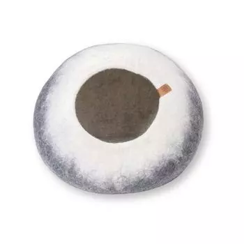 Хвосты BASICS Pebble Cat House Bed Cat Dome Cat Chigura Kamakura Cat Cave Ручная работа Моющийся Зима Лето Круглый год Шерстяной войлок Простой Минимальный Современный Темный