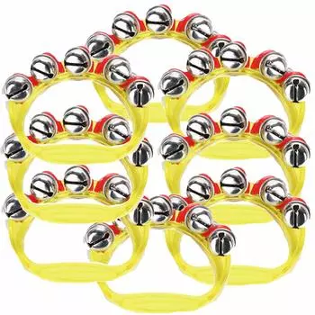 HWT Bell музыкальный инструмент желтый 8 предметов кольцо колокольчик детский ритмический детский сад образовательный игровой колокольчик однотональный желтый (8 шт.)