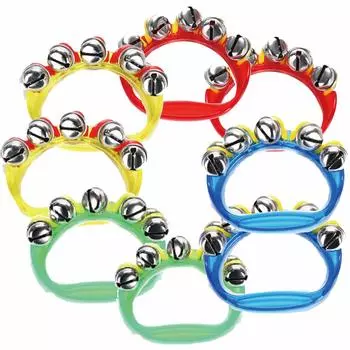 HWT Tin Musical 4 8 Piece Ring Nursery Children Instrument, Colors, Set, Handbell, Bell, Bell, School, Kindergarten, Play, Rhythmic, Music,