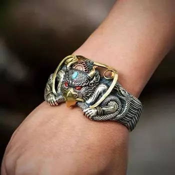 HX Cangji браслет ручной работы Dapeng Bird для мужчин и женщин открытый браслет в стиле ретро модные индивидуальные трендовые аксессуары 18CM