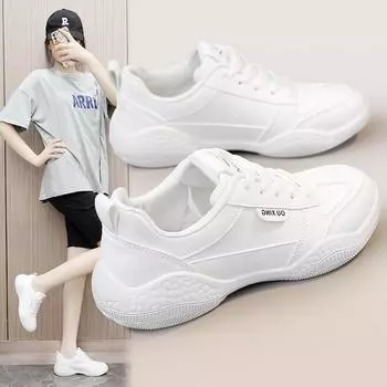 Hy108 Новые белые туфли, женская обувь, летняя дышащая повседневная обувь на увеличенной платформе, обувь для досок, практичная и модная повседневная обувь 35