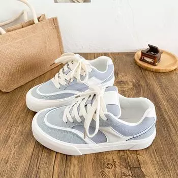 HY-1303 retro Hong Kong style board shoes women s shoes 2025 new niche popular versatile bread shoes casual shoes chic 35 красный