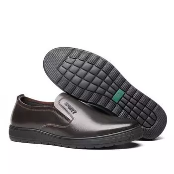 Hy натуральная воловья кожа весна и лето дышащая мягкая подошва официальная мужская деловая и повседневная мужская кожаная обувь больших размеров 38