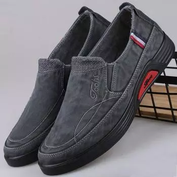 Hy spring and autumn new men s old Beijing cloth shoes dad shoes canvas shoes one-pedal men s shoes non-slip men s casual shoes 39