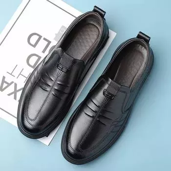 Hy Woodpecker Men s Shoes Business Casual Leather Shoes 2024 New Spring Work Shoes Men s Dress Leather Shoes Men s True 38 чёрный