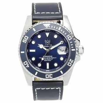 HYAKUICHI 101 Divers 20 ATM водонепроницаемые наручные часы дата однонаправленный вращающийся безель кожаный ремень мужские