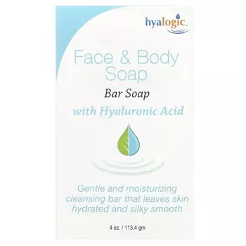 Hyalogic, Face and Body Soap with Hyaluronic Acid, 4 oz (113.4 g)