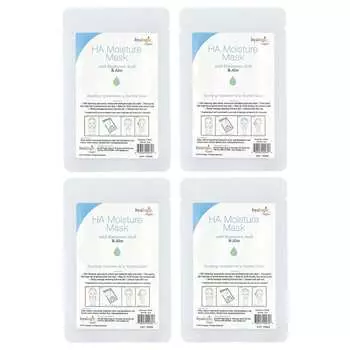 Hyalogic, увлажняющая маска HA Moisture Beauty Mask с гиалуроновой кислотой и алоэ, без отдушек, 4 листа по 0,8 унции каждый
