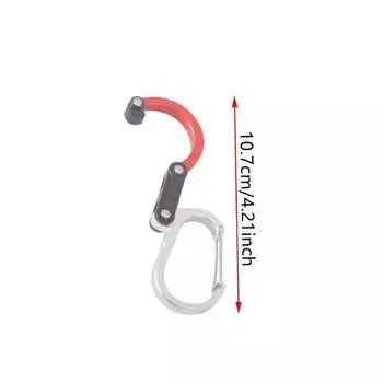 Hybrid Gear Clip-Carabiner Rotating Hook Clip Non-Locking Strong Clips for Camping Fishing Hiking Travel Backpack Out