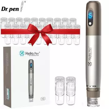 Hydra.Pen H3 Wireless Professional Microneedling с 22 шт. картриджами Micro Needle Derma Rolling Уход за кожей Красота Инструменты H3+10X12P 10XHR