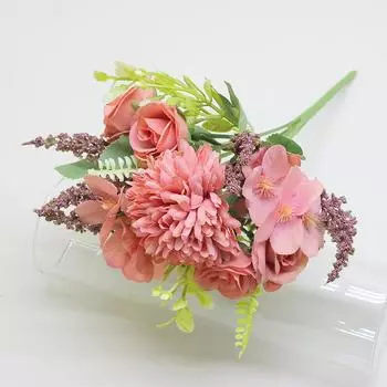 Hydrangea Silk Hibiscus Mutabilis Bouquets For Outdoor Events Wedding Settings