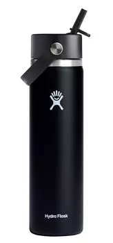 Hydro Flask Hydration 24oz Wide Mouth Flex Straw Black (709ml)