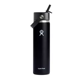 Hydro Flask Hydration 24oz Wide Mouth Flex Straw Black (709ml)