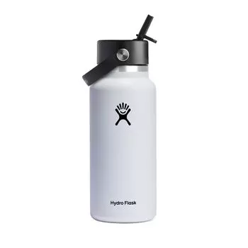 Hydro Flask Hydration 32oz Wide Mouth Flex Straw White (946ml)