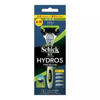 Hydro Schick Hydro 5 Premium Sensitive Skin Combo Pack 4 замена с skin 5 зеленый (держатель (с лезвием) + лезвия) защита, лезвия, зелёный