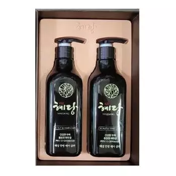 Hyedang Oriental Medicine Shampoo Hair Shampoo Houttuynia cordata portulaca ginseng angelica raw materials 2 вида 1 набор, 2 единицы, 400 мл