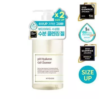 Hygge Mildly Adic Hyaluronic Gel Cleanser 400 мл, очищение кожи в Корее