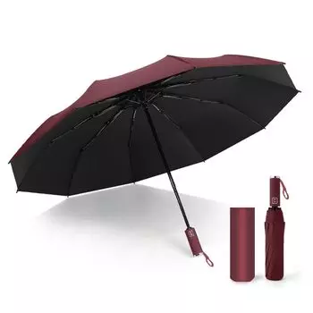 HYILUFEI складной полностью затемняющий складной для солнечной или дождливой погоды УФ-защитный зонт от автоматического теплового удара для кожи в дождливый сезон тайфун зонт красный