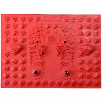 HYILUFEI точечный массаж стоп, акупрессурный массажер для ног, акупрессурный коврик для ног для дома, эргономичный точечный массаж стоп, давление на стопы красный