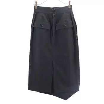 HYKE Юбка-карандаш длинная из смесового льна 1 черная Женская Б/У