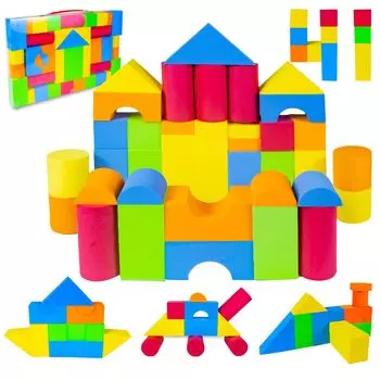 Hymaz 41 шт. Строительные блоки Мягкие блоки Мягкие блоки из материала EVA Игрушки Строительные блоки Игрушки Строительные блоки Свет DIY Красочные Мягкие Мальчики Девочки Подарок