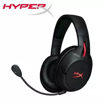 HyperX Cloud Flight — беспроводная игровая гарнитура, съемный микрофон с шумоподавлением, красная светодиодная подсветка, удобный пенопласт с эффектом памяти, работает с ПК, PS4 и PS5
